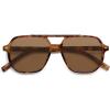 imageSOJOS Retro Trendy Aviator Polarized Sunglasses Men Women Vintage 70s Square Stylish Frame Sun Glasses SJ2283TortoiseLight Brown