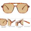 imageSOJOS Retro Trendy Aviator Polarized Sunglasses Men Women Vintage 70s Square Stylish Frame Sun Glasses SJ2283Yellow TortoiseYellow