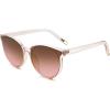 imageSOJOS Fashion Round Sunglasses for Women Men Oversized Vintage Shades SJ2057ClearBrown