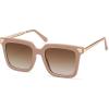 imageSOJOS Retro Oversized Square Sunglasses for Women Trendy Vintage Shades Classic Big Sun Glasses UV400 SJ2216ALight BrownGradient Brown