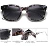 imageSOJOS Classic Square Polarized Sunglasses Womens Mens Retro Trendy UV400 Sunnies SJ2050Black TortoiseGrey