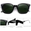 imageSOJOS Classic Square Polarized Sunglasses Womens Mens Retro Trendy UV400 Sunnies SJ2050BlackDark Green