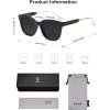 imageSOJOS Classic Square Polarized Sunglasses Womens Mens Retro Trendy UV400 Sunnies SJ2050BlackDark Grey