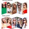 imageSOJOS Classic Square Polarized Sunglasses Womens Mens Retro Trendy UV400 Sunnies SJ2050BlackDark Grey