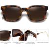 imageSOJOS Classic Square Polarized Sunglasses Womens Mens Retro Trendy UV400 Sunnies SJ2050Brown TortoiseBrown