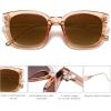 imageSOJOS Classic Square Polarized Sunglasses Womens Mens Retro Trendy UV400 Sunnies SJ2050BrownBrown