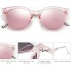 imageSOJOS Classic Square Polarized Sunglasses Womens Mens Retro Trendy UV400 Sunnies SJ2050Clear PinkPink Mirrored