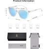 imageSOJOS Classic Square Polarized Sunglasses Womens Mens Retro Trendy UV400 Sunnies SJ2050ClearBlue Mirrored