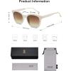 imageSOJOS Classic Square Polarized Sunglasses Womens Mens Retro Trendy UV400 Sunnies SJ2050CreamGradient Brown