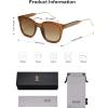 imageSOJOS Classic Square Polarized Sunglasses Womens Mens Retro Trendy UV400 Sunnies SJ2050Dark BrownBrown