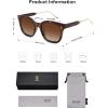 imageSOJOS Classic Square Polarized Sunglasses Womens Mens Retro Trendy UV400 Sunnies SJ2050Dark TortoiseBrown