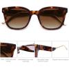 imageSOJOS Classic Square Polarized Sunglasses Womens Mens Retro Trendy UV400 Sunnies SJ2050Dark TortoiseBrown