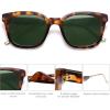 imageSOJOS Classic Square Polarized Sunglasses Womens Mens Retro Trendy UV400 Sunnies SJ2050Dark TortoiseGreen