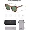 imageSOJOS Classic Square Polarized Sunglasses Womens Mens Retro Trendy UV400 Sunnies SJ2050Dark TortoiseGreen