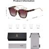 imageSOJOS Classic Square Polarized Sunglasses Womens Mens Retro Trendy UV400 Sunnies SJ2050LeopardPurple