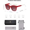 imageSOJOS Classic Square Polarized Sunglasses Womens Mens Retro Trendy UV400 Sunnies SJ2050RedReddish Brown