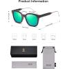 imageSOJOS Classic Square Polarized Sunglasses Womens Mens Retro Trendy UV400 Sunnies SJ2050TortoiseGreen