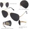 imageSOJOS Mens Womens Aviator Sunglasses Classic Semi Metal Frame INSPIRATION SJ1106Black
