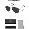 imageSOJOS Mens Womens Aviator Sunglasses Classic Semi Metal Frame INSPIRATION SJ1106Black