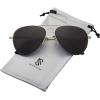 imageSOJOS Mens Womens Aviator Sunglasses Classic Semi Metal Frame INSPIRATION SJ1106Black
