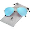 imageSOJOS Mens Womens Aviator Sunglasses Classic Semi Metal Frame INSPIRATION SJ1106Blue