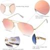 imageSOJOS Mens Womens Aviator Sunglasses Classic Semi Metal Frame INSPIRATION SJ1106Pink