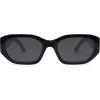 imageSOJOS Polarized Sunglasses Womens Mens Retro Rectangle Sun Glasses Trendy Hexagonal Frame 80s 90s Shades SJ2324Black