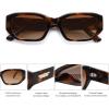 imageSOJOS Polarized Sunglasses Womens Mens Retro Rectangle Sun Glasses Trendy Hexagonal Frame 80s 90s Shades SJ2324Demi