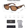 imageSOJOS Polarized Sunglasses Womens Mens Retro Rectangle Sun Glasses Trendy Hexagonal Frame 80s 90s Shades SJ2324Multicolor