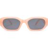 imageSOJOS Polarized Sunglasses Womens Mens Retro Rectangle Sun Glasses Trendy Hexagonal Frame 80s 90s Shades SJ2324Pink