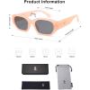imageSOJOS Polarized Sunglasses Womens Mens Retro Rectangle Sun Glasses Trendy Hexagonal Frame 80s 90s Shades SJ2324Pink