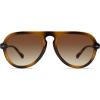 imageSOJOS Retro Aviator Sunglasses Womens Mens Vintage Plastic Frame Shades Lentes De Sol Para Mujer SJ2255Gradient Brown