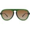 imageSOJOS Retro Aviator Sunglasses Womens Mens Vintage Plastic Frame Shades Lentes De Sol Para Mujer SJ2255GreenBrown