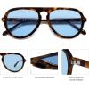 imageSOJOS Retro Aviator Sunglasses Womens Mens Vintage Plastic Frame Shades Lentes De Sol Para Mujer SJ2255Light Blue