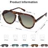 imageSOJOS Retro Aviator Sunglasses Womens Mens Vintage Plastic Frame Shades Lentes De Sol Para Mujer SJ2255Tortoise