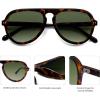imageSOJOS Retro Aviator Sunglasses Womens Mens Vintage Plastic Frame Shades Lentes De Sol Para Mujer SJ2255TortoiseGreen