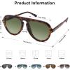 imageSOJOS Retro Aviator Sunglasses Womens Mens Vintage Plastic Frame Shades Lentes De Sol Para Mujer SJ2255TortoiseGreen