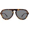 imageSOJOS Retro Aviator Sunglasses Womens Mens Vintage Plastic Frame Shades Lentes De Sol Para Mujer SJ2255TortoiseGrey