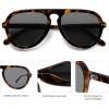 imageSOJOS Retro Aviator Sunglasses Womens Mens Vintage Plastic Frame Shades Lentes De Sol Para Mujer SJ2255TortoiseGrey