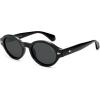 imageSOJOS Retro Oval Polarized Sunglasses for Women Men Chic Trendy 90s Sunnies Shades UV protection Sun GlassesBlack Frame Grey Lens