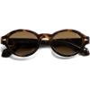 imageSOJOS Retro Oval Polarized Sunglasses for Women Men Chic Trendy 90s Sunnies Shades UV protection Sun GlassesTortoise Frame Brown Grading Lens