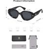 imageSOJOS Retro Polarized Large Oval Sunglasses Womens Mens Trendy UV400 Sun Glasses 80s 90s Shades SJ2365Black