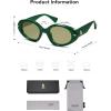 imageSOJOS Retro Polarized Large Oval Sunglasses Womens Mens Trendy UV400 Sun Glasses 80s 90s Shades SJ2365Light Green