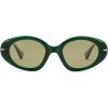 imageSOJOS Retro Polarized Large Oval Sunglasses Womens Mens Trendy UV400 Sun Glasses 80s 90s Shades SJ2365Light Green