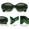 imageSOJOS Retro Polarized Large Oval Sunglasses Womens Mens Trendy UV400 Sun Glasses 80s 90s Shades SJ2365Light Green