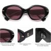 imageSOJOS Retro Polarized Large Oval Sunglasses Womens Mens Trendy UV400 Sun Glasses 80s 90s Shades SJ2365Pink