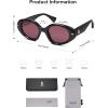 imageSOJOS Retro Polarized Large Oval Sunglasses Womens Mens Trendy UV400 Sun Glasses 80s 90s Shades SJ2365Pink