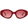 imageSOJOS Retro Polarized Large Oval Sunglasses Womens Mens Trendy UV400 Sun Glasses 80s 90s Shades SJ2365Red