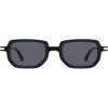 imageSOJOS Retro Polarized Rectangle 70s Sunglasses for Women MenTrendy Hexagon 80s 90s Shades SJ2625Black Frame Grey Lens