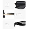imageSOJOS Retro Polarized Rectangle 70s Sunglasses for Women MenTrendy Hexagon 80s 90s Shades SJ2625Black Frame Grey Lens